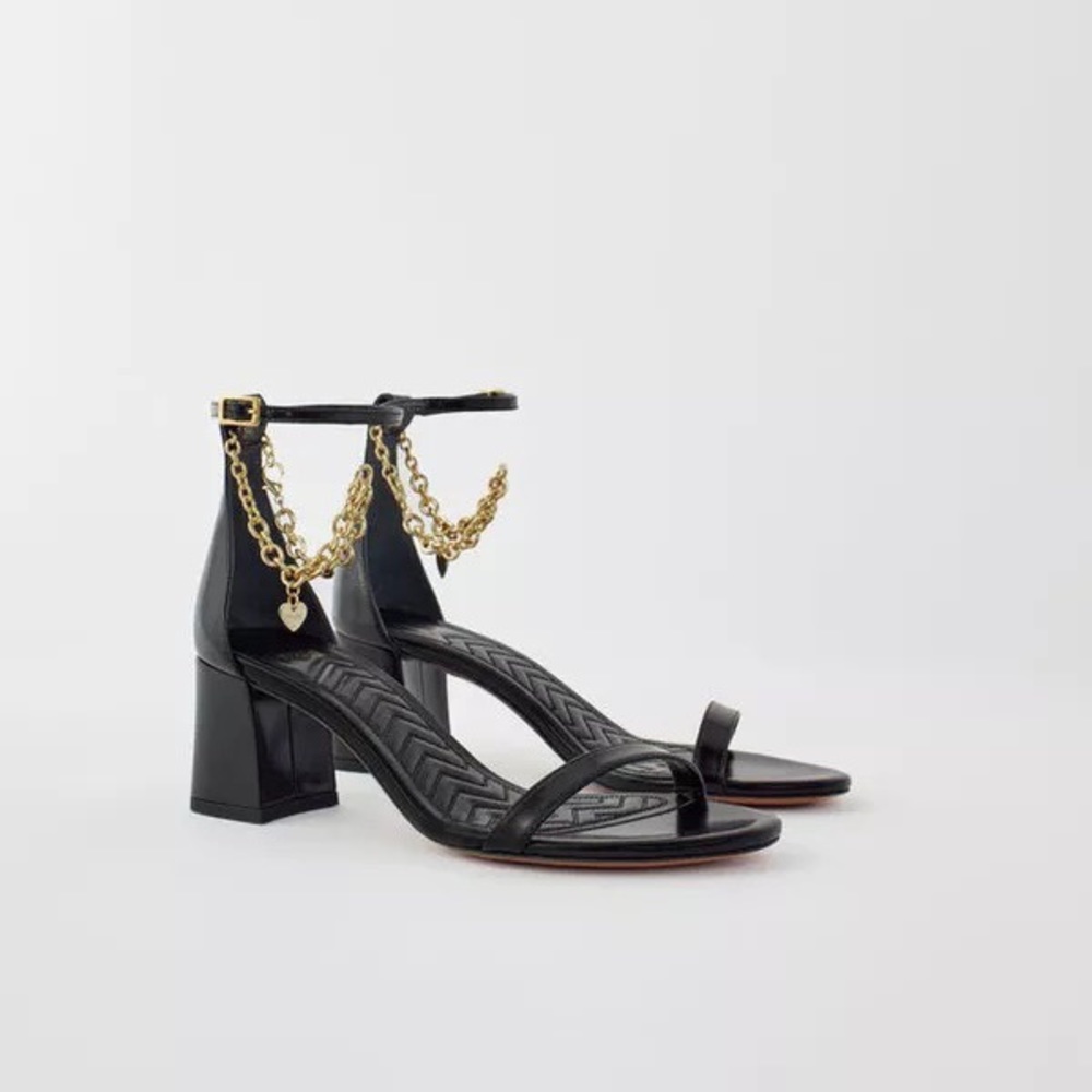 Maje Chain Heel Sandals